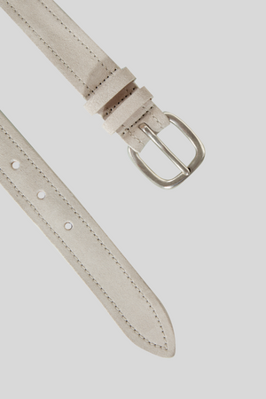 Grecia Suede Leather Belt with stitching