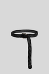Mikonos Belt in Black Cotton Ribbon
