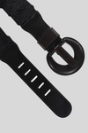 Naxos Elastic Leather Belt Black