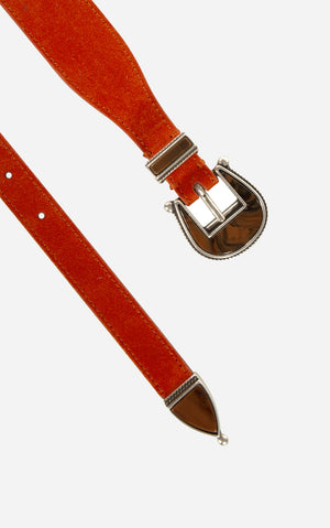 El Hierro Texan belt in smooth leather