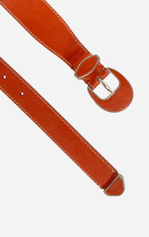 El Hierro Texan belt in smooth leather