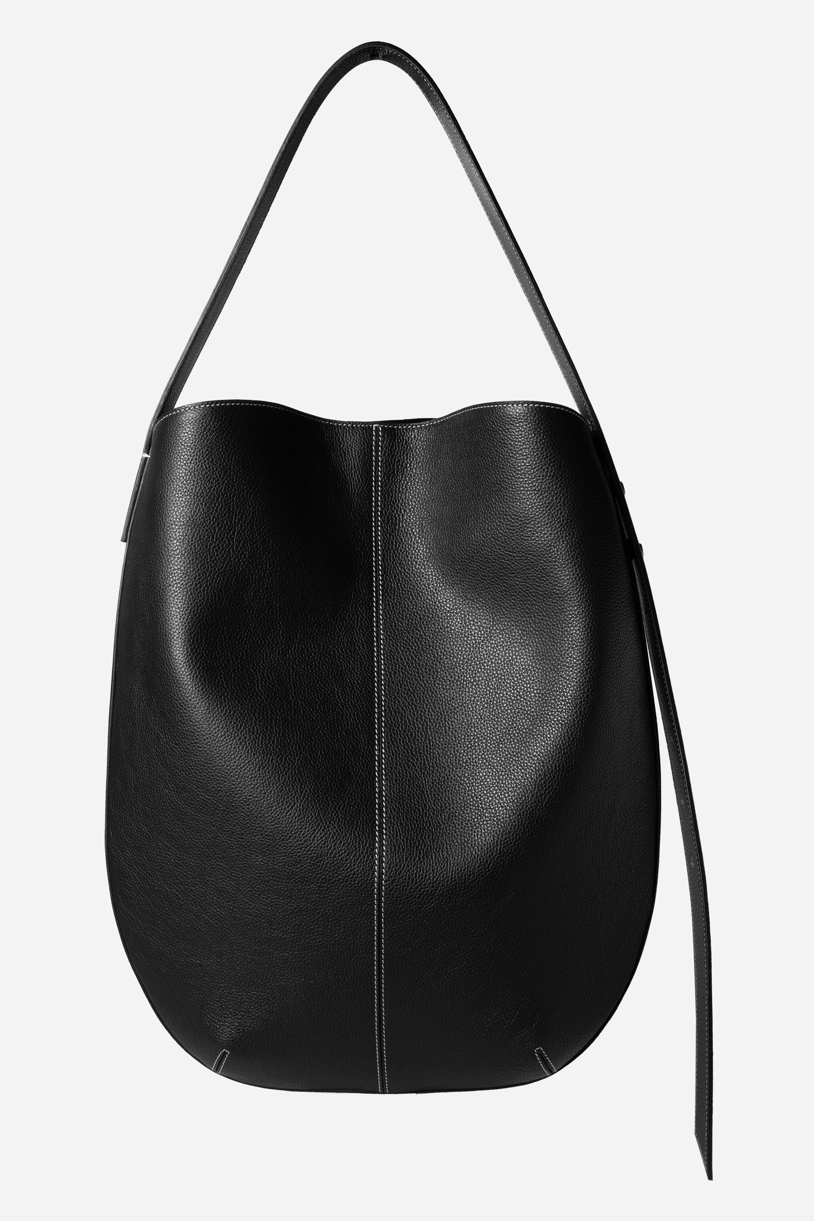 Borsa Zoe in Pelle Martellata Nero