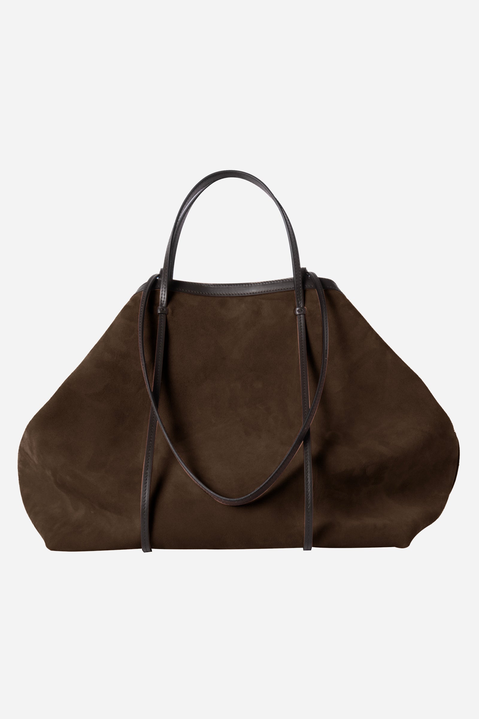 Borsa Alma in pelle scamosciata Cioccolato