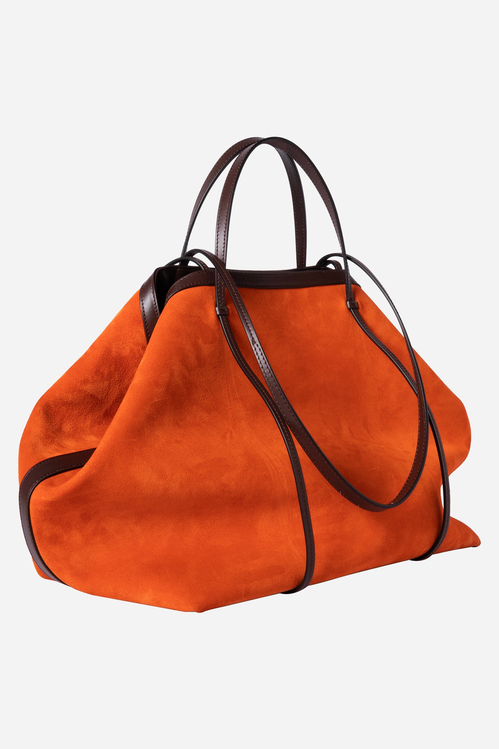 Borsa Alma in pelle scamosciata Arancio