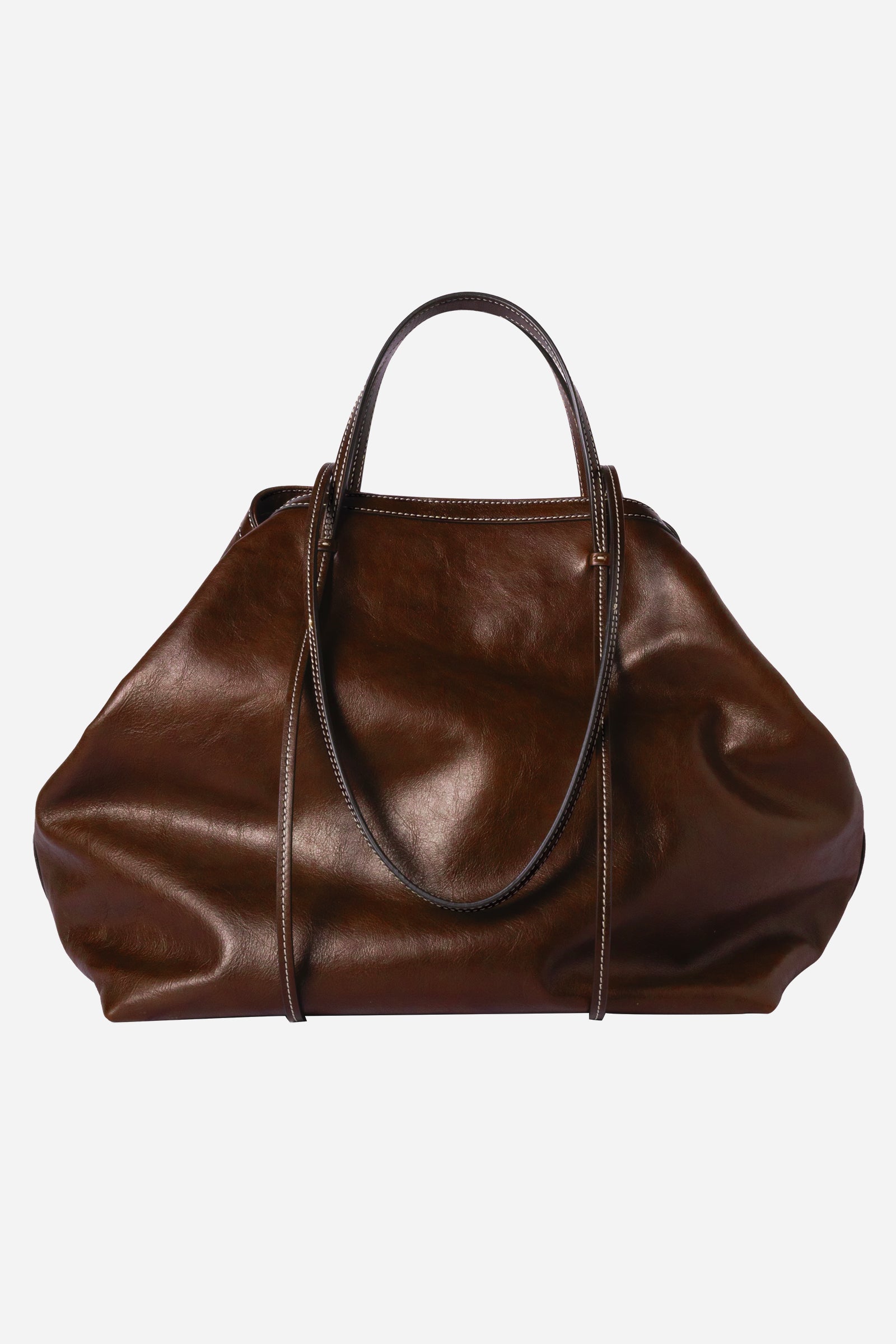 Borsa Alma in pelle liscia Marrone