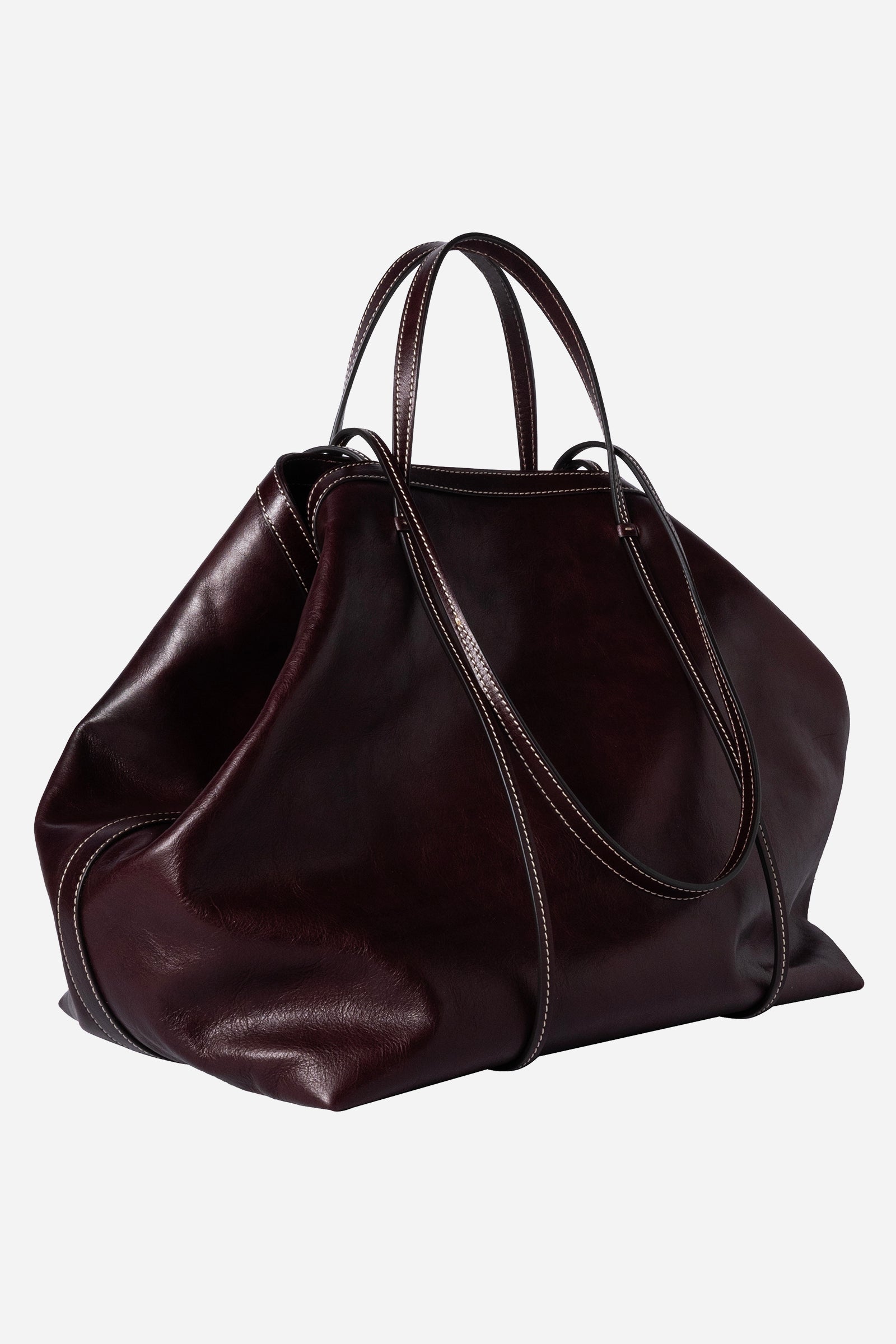Borsa Alma in pelle liscia Bordeaux