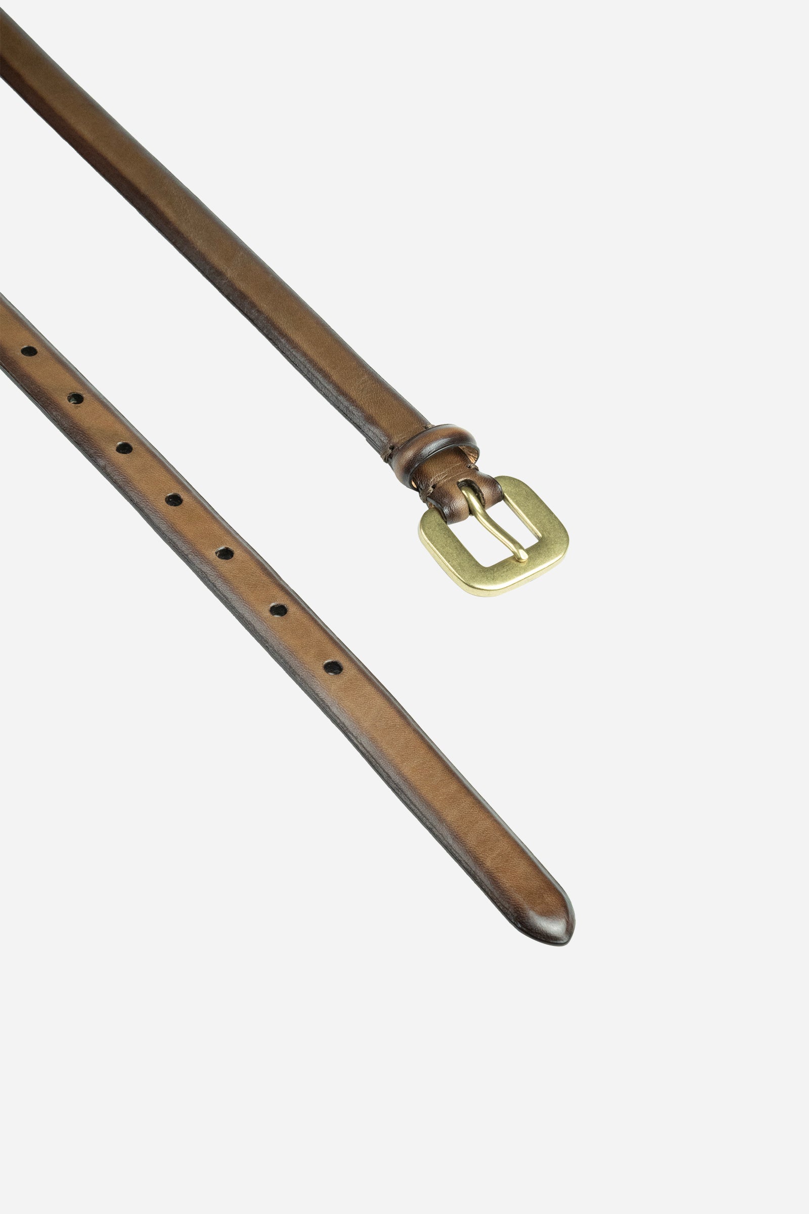 Alessandra Cintura in Pelle liscia Fango