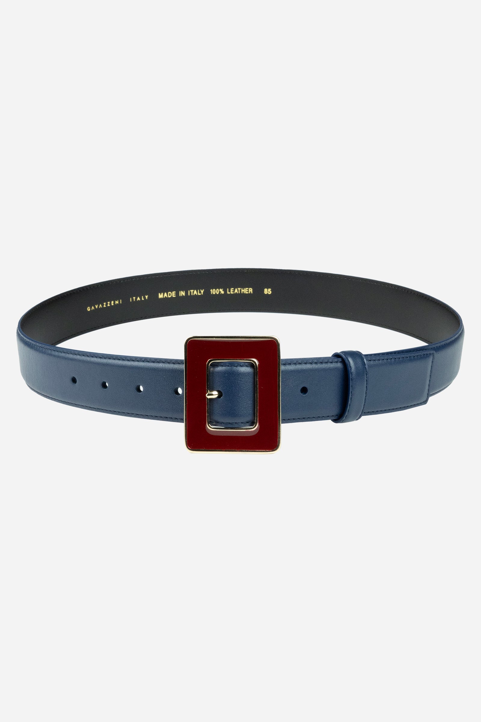 Angelica cintura in pelle liscia Blu