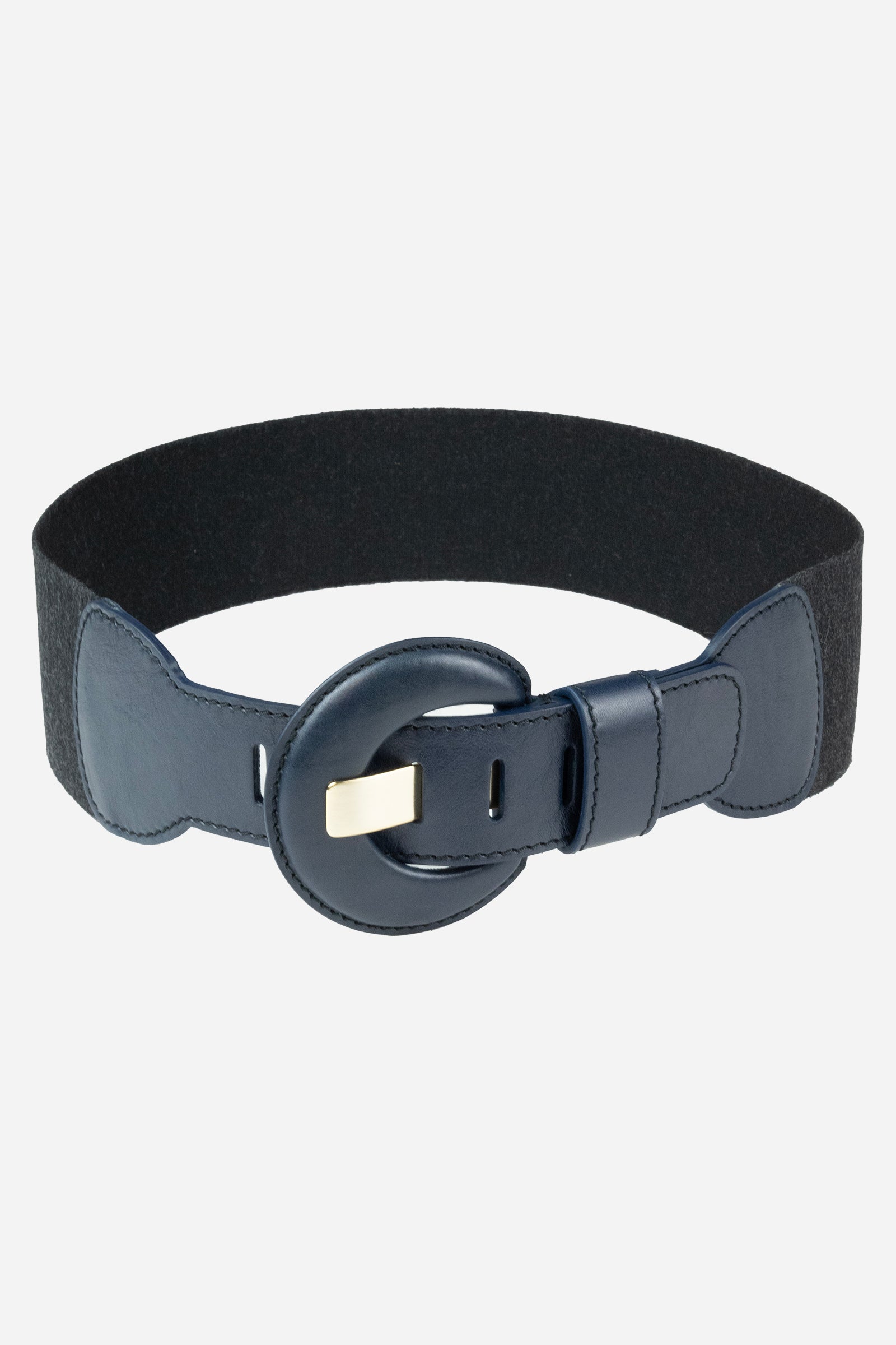 Marta Cintura in elastico di lana con fibbia ricoperta