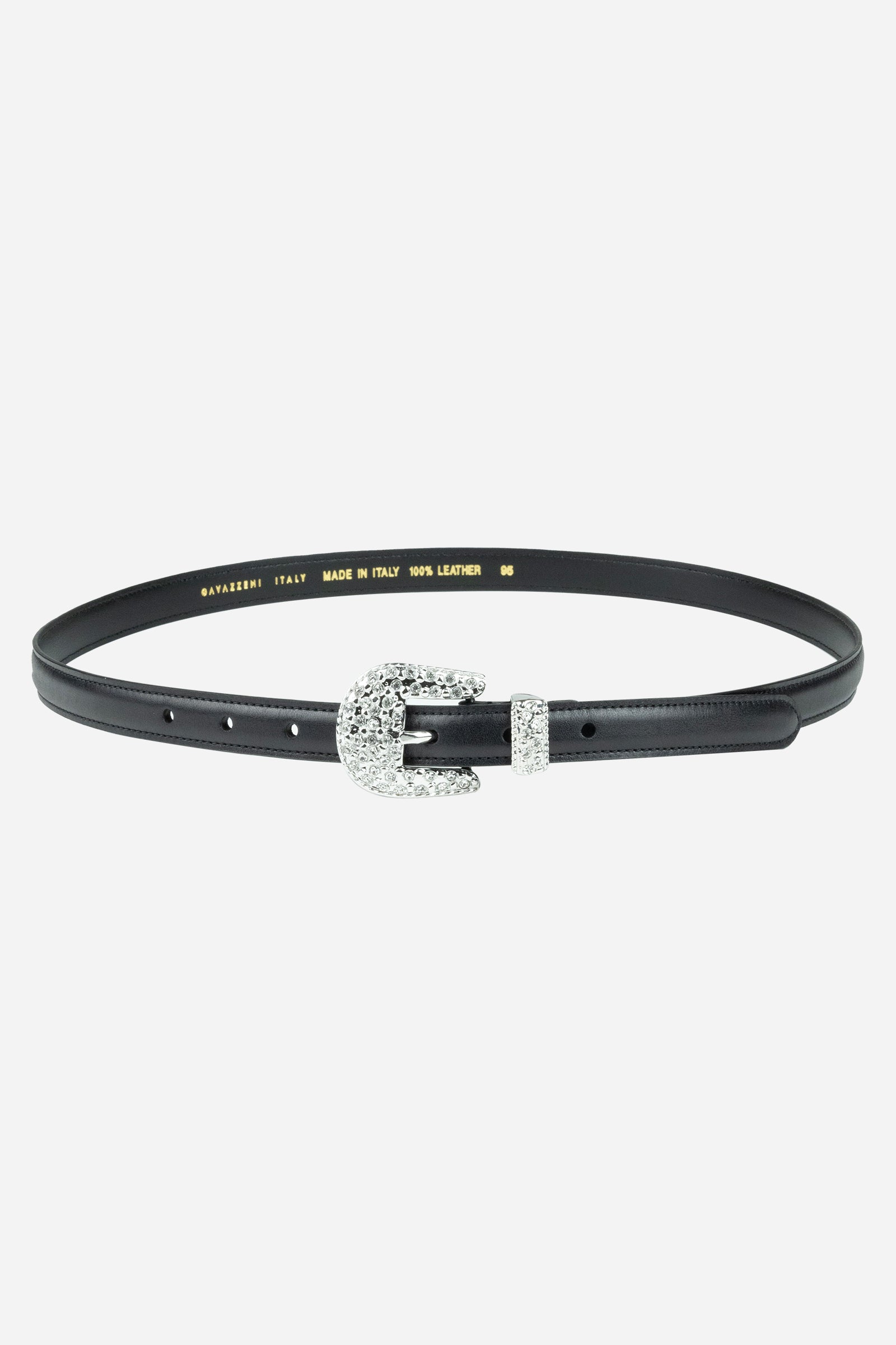 Midia Cintura in pelle liscia fibbia gioiello