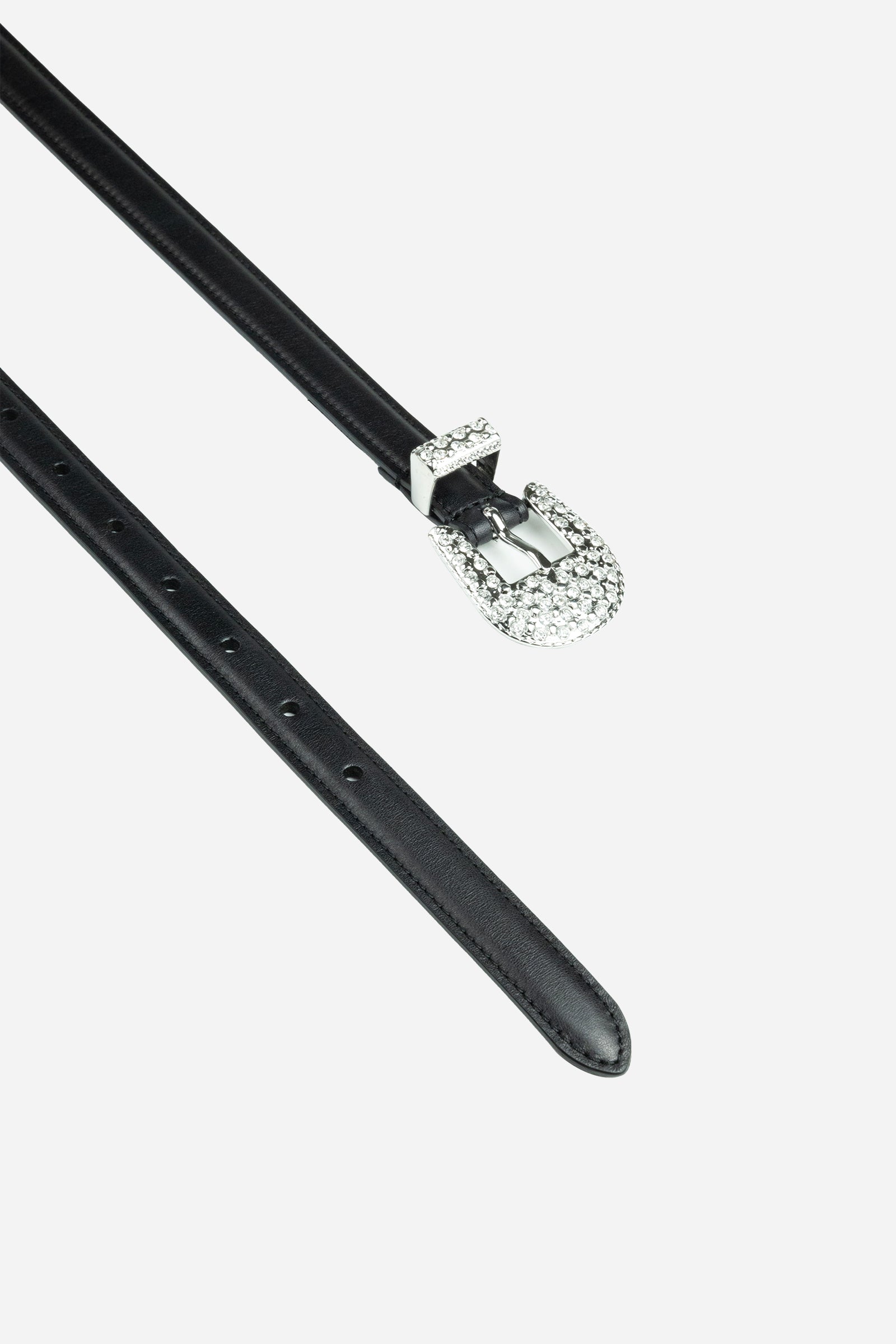 Midia Cintura in pelle liscia fibbia gioiello