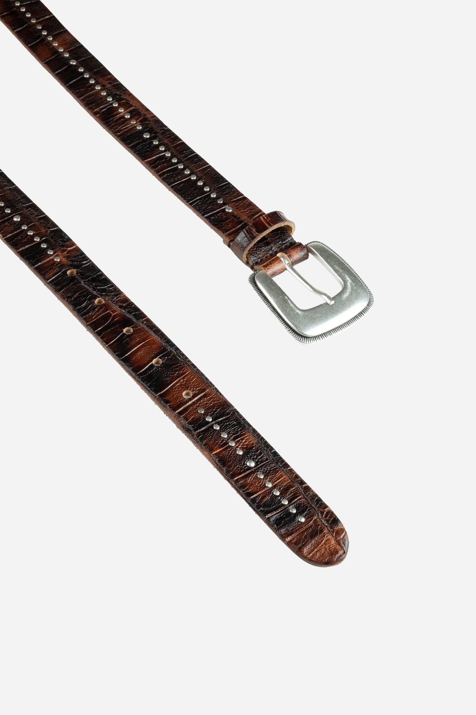 Fuji Cintura in pelle stampa coccodrillo