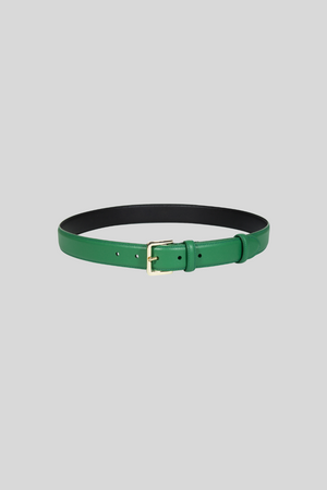 Bari Smooth Green leather belt