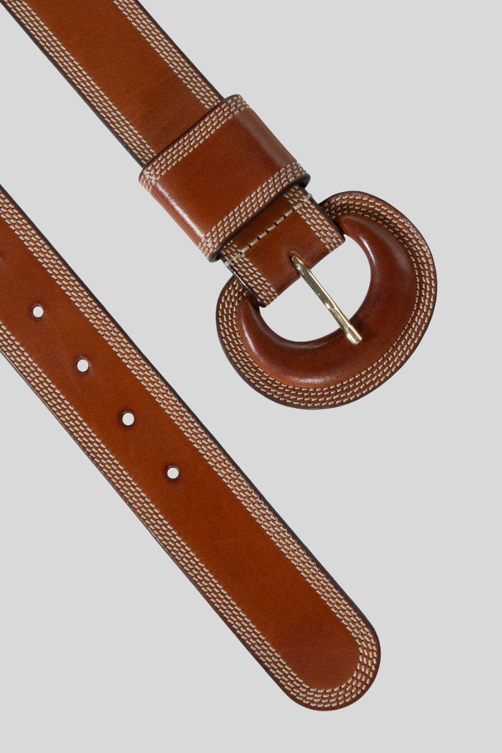 Simona Smooth Leather Belt with Elastic 