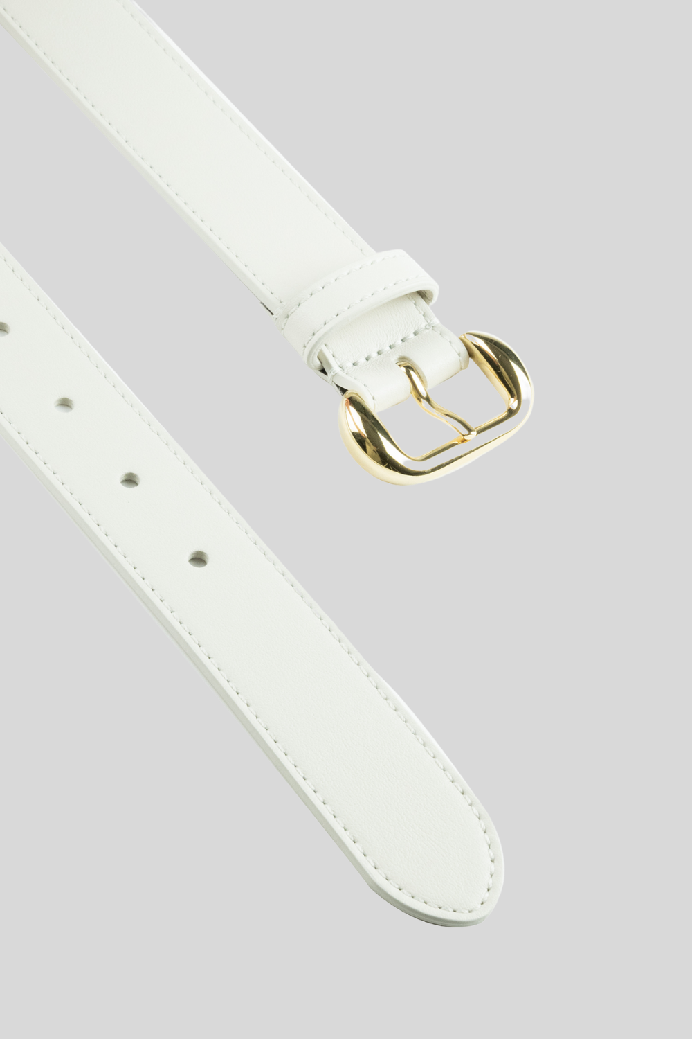 Lovelegis Cintura Da Donna Bianca Pitonata Ecopelle Fibbia Colore Oro L - Foto 4