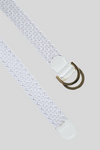 Mikonos Belt in White Cotton Ribbon