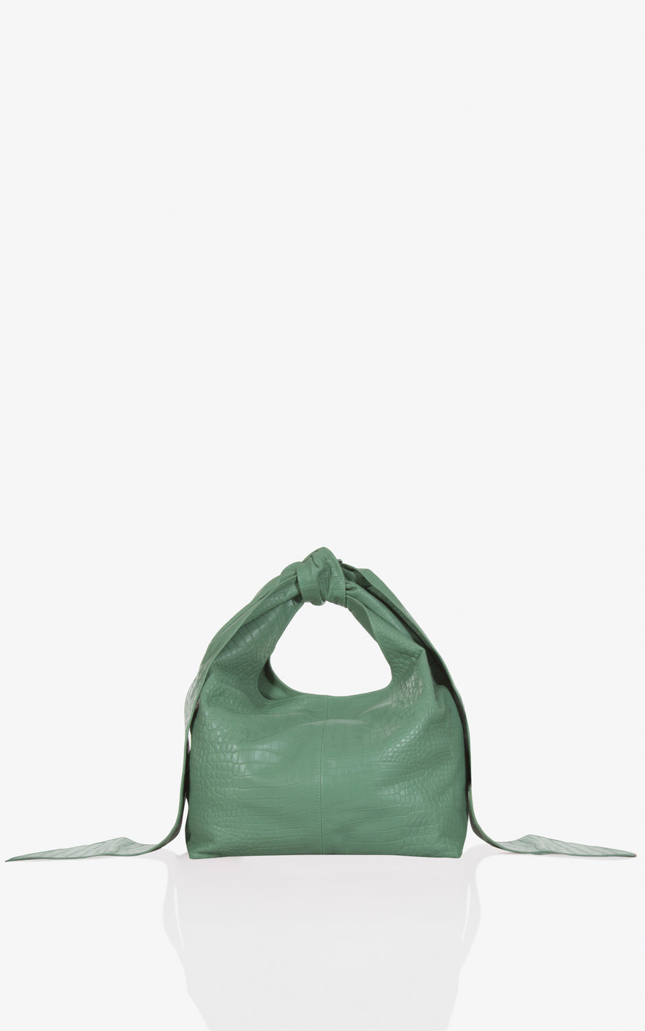 Kate borsa in pelle stampa cocco Verde