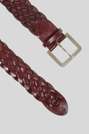 Marbella Smooth braided leather belt