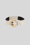 Ramona Genuine Leather Belt Suede White