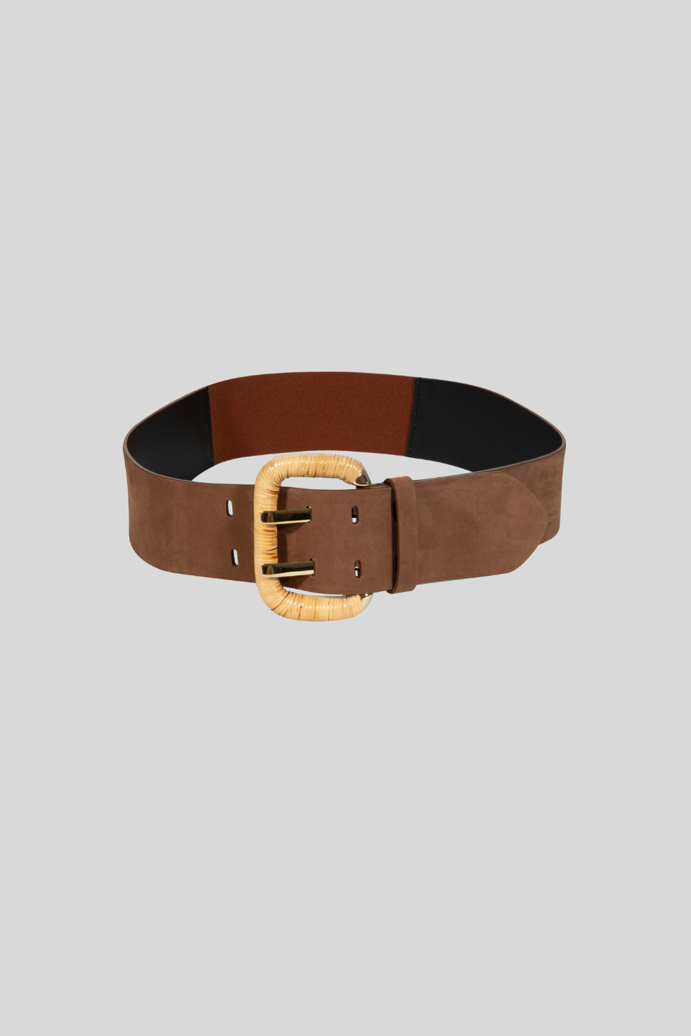 Ramona Genuine Suede Leather Belt Dk Brown