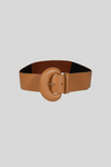 Simona Smooth Leather Belt with Elastic 