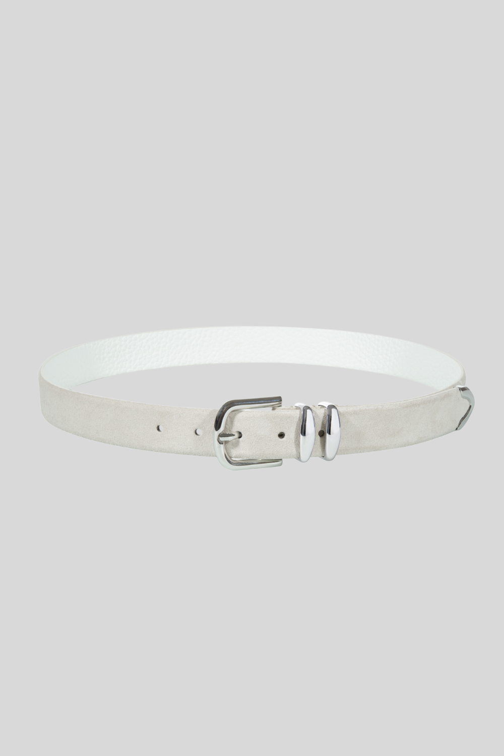 Florida Suede belt and inner leather White