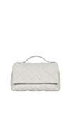 Viki S in Grained Leather  with  Embossed Trilting Off White