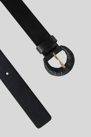 Michela Soft Leather Belt Smooth Black