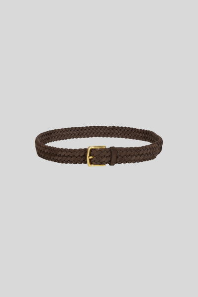 Gavazzeni Edinburgh Chocoburn Braided Leather Belt NWT Sergio Gavazzeni NWT Braided Belt Size 85 (US 32) in Brown  main image 4
