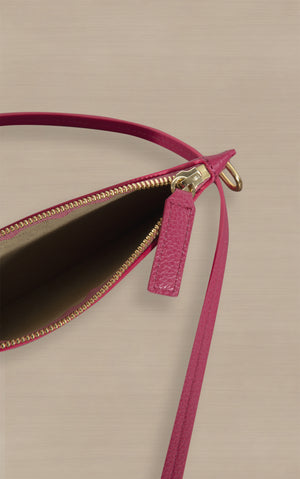 Amelie in Fuchsia Grained Leather