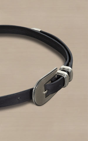 Camolilla Genuine Leather Belt and silver triptych