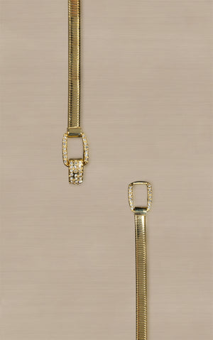 Cordona Elasticated metal jewel belt