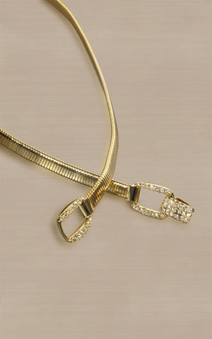 Cordona Elasticated metal jewel belt
