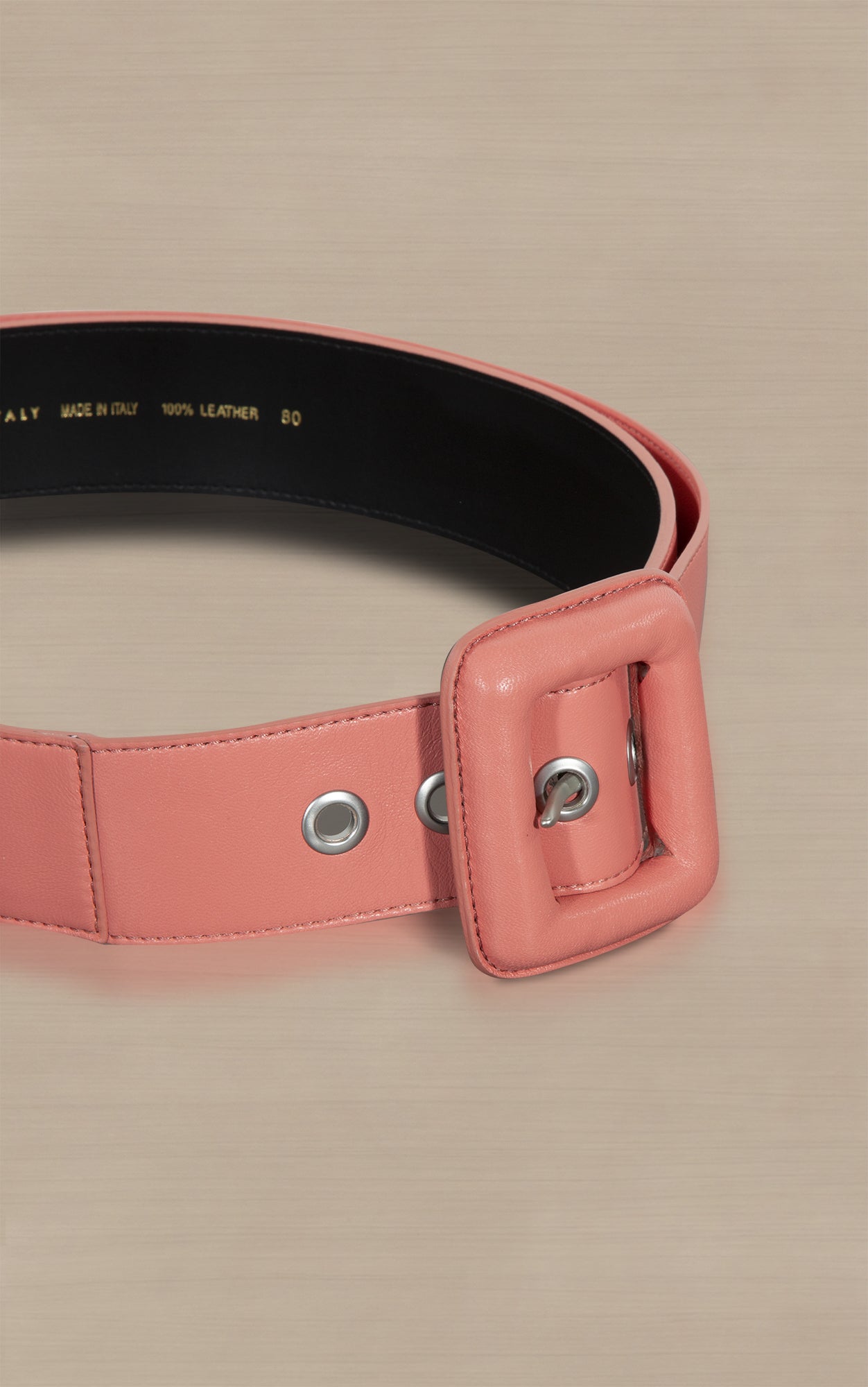 San Sebastian Nappa leather belt with padded buckle