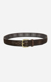 Vulcano belt in lasered hunting leather