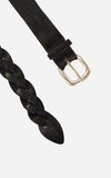 Palmaria suede belt with braided tip