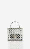 Penelope S In Laminated Perforated Grainy Leather