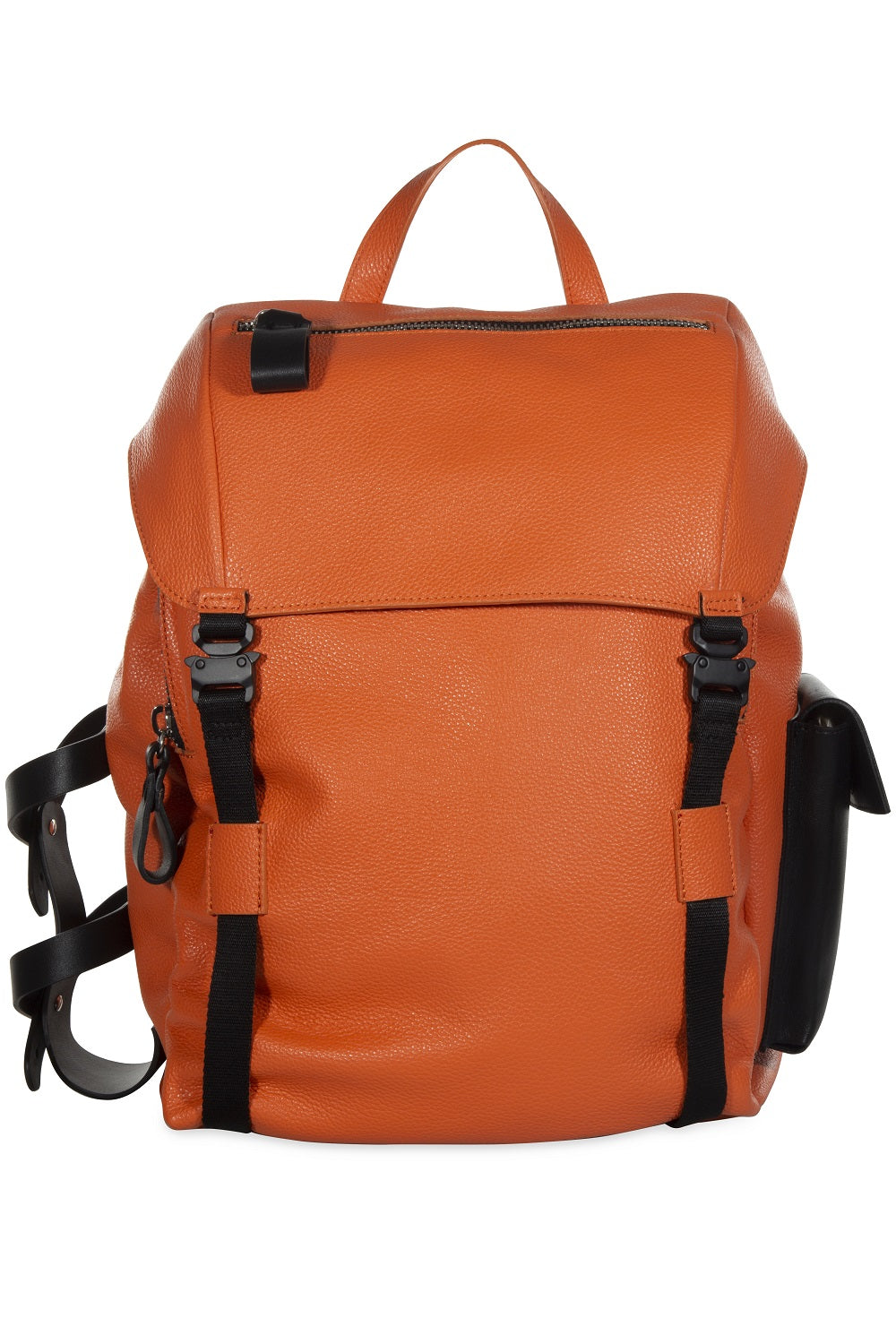 Backpack in Yellow Grained Leather